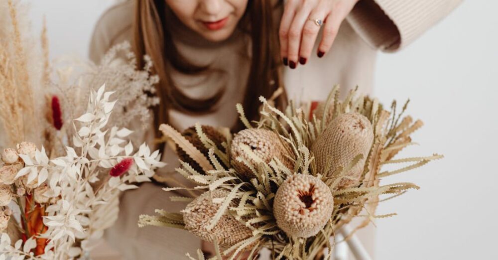 Arrangements - Woman Creating Floral Arrangements