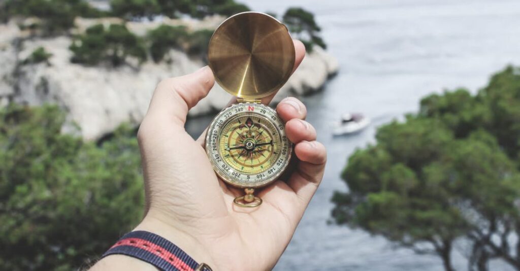 Destination - Person Holding Compass