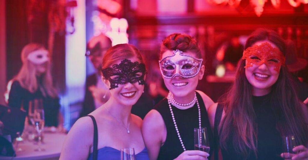 Parties - Photo of Women Wearing Masks