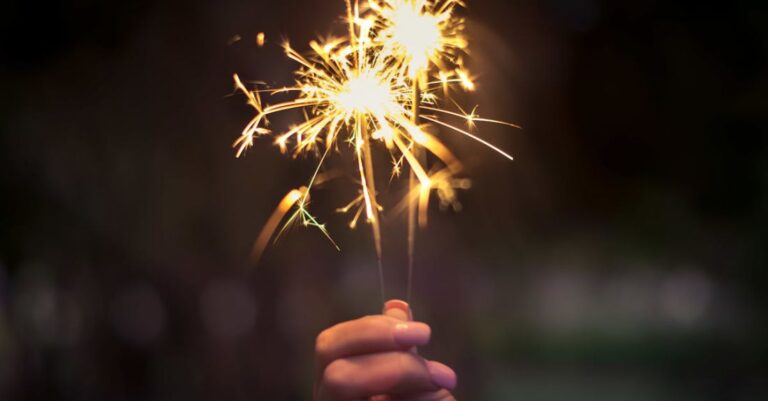 Fireworks - Person Holding Lighted Sparkler